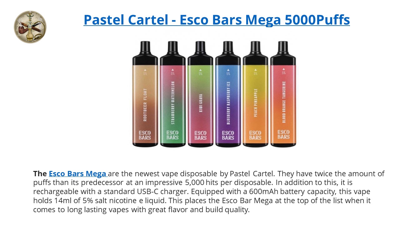 PPT Pastel Cartel Esco Bars Mega 5000Puffs PowerPoint presentation free to download id