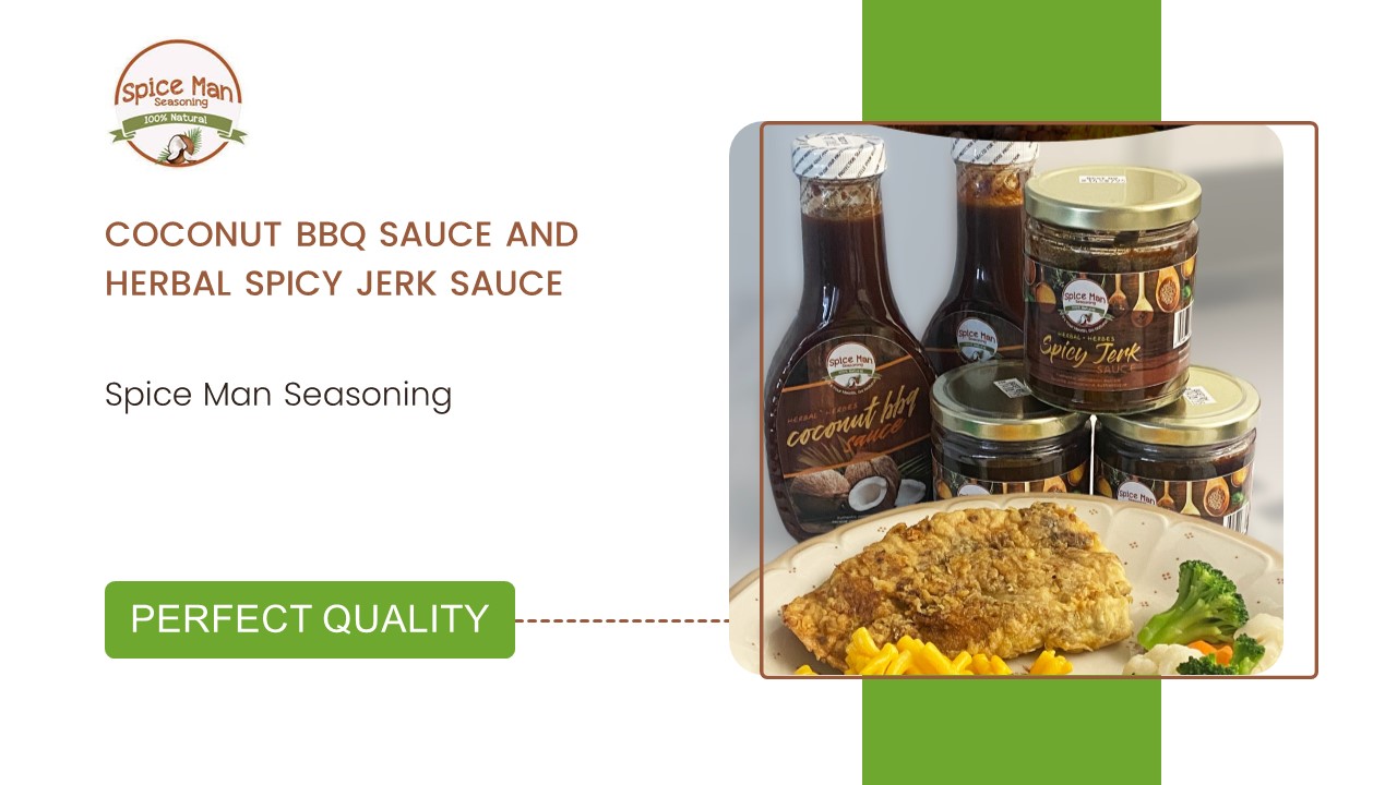 PPT Coconut BBQ Sauce and Herbal Spicy Jerk Sauce PowerPoint