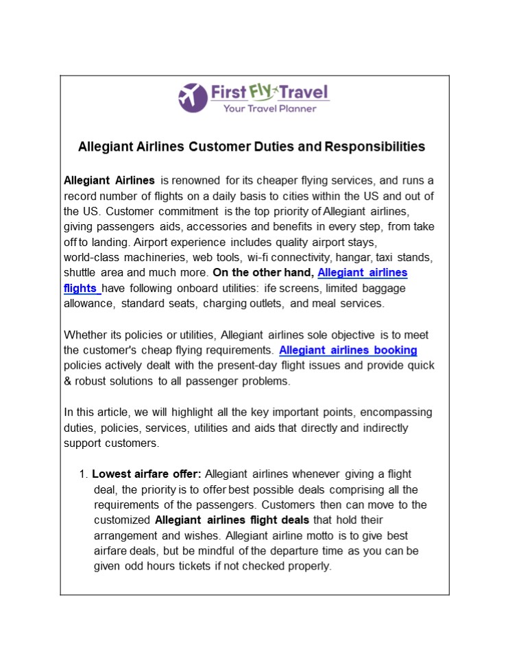 PPT Allegiant Airlines Reservations PowerPoint presentation free to
