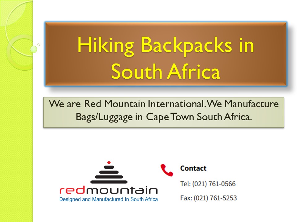 PPT Hiking Backpacks in South Africa PowerPoint presentation free