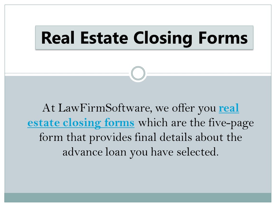 PPT Real Estate Closing Forms PowerPoint presentation free to download id 962777NDdmY