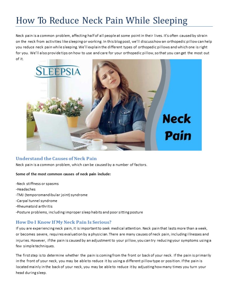 PPT How To Reduce Neck Pain While Sleeping PowerPoint presentation
