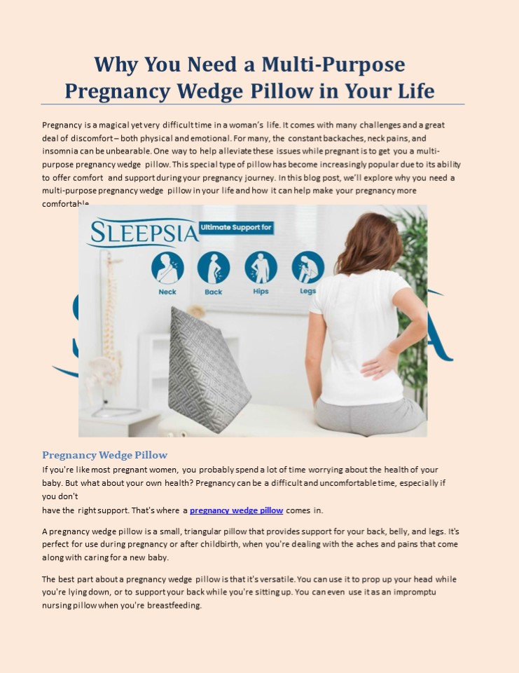 PPT Why You Need a MultiPurpose Pregnancy Wedge Pillow in Your Life PowerPoint presentation