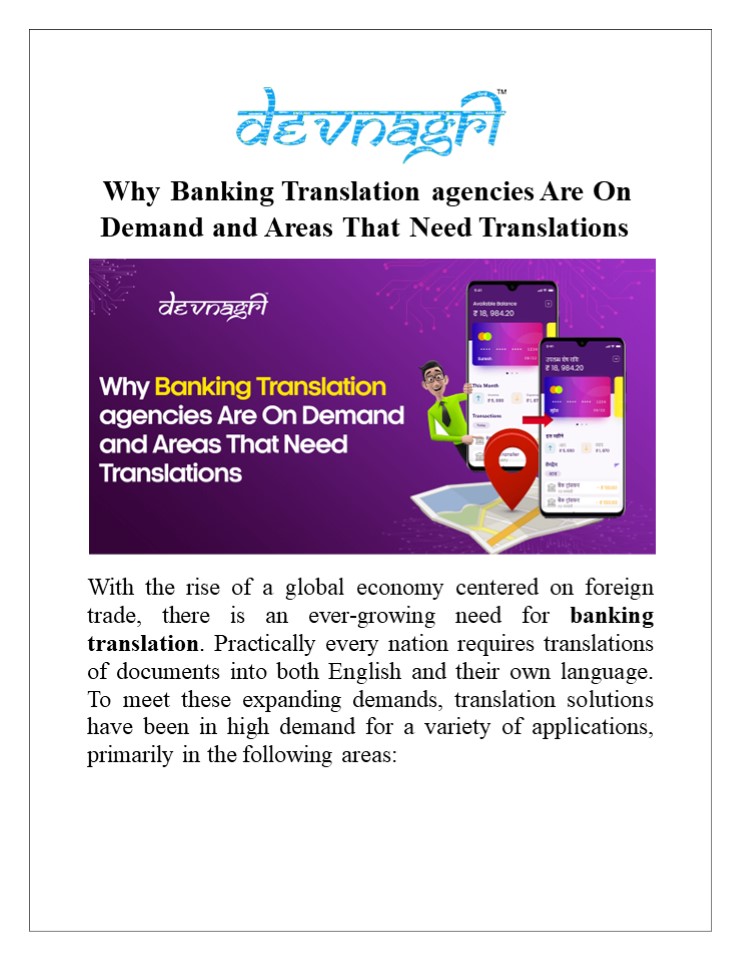 PPT Why Banking Translation agencies Are On Demand and Areas That