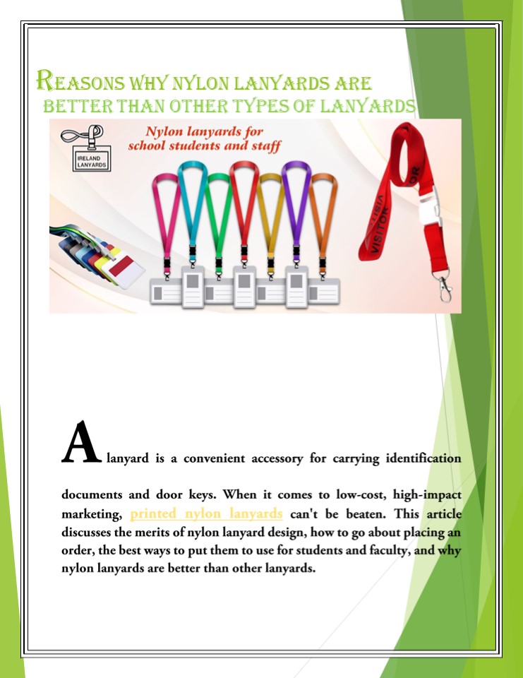 PPT Reasons why nylon lanyards are better than other types of