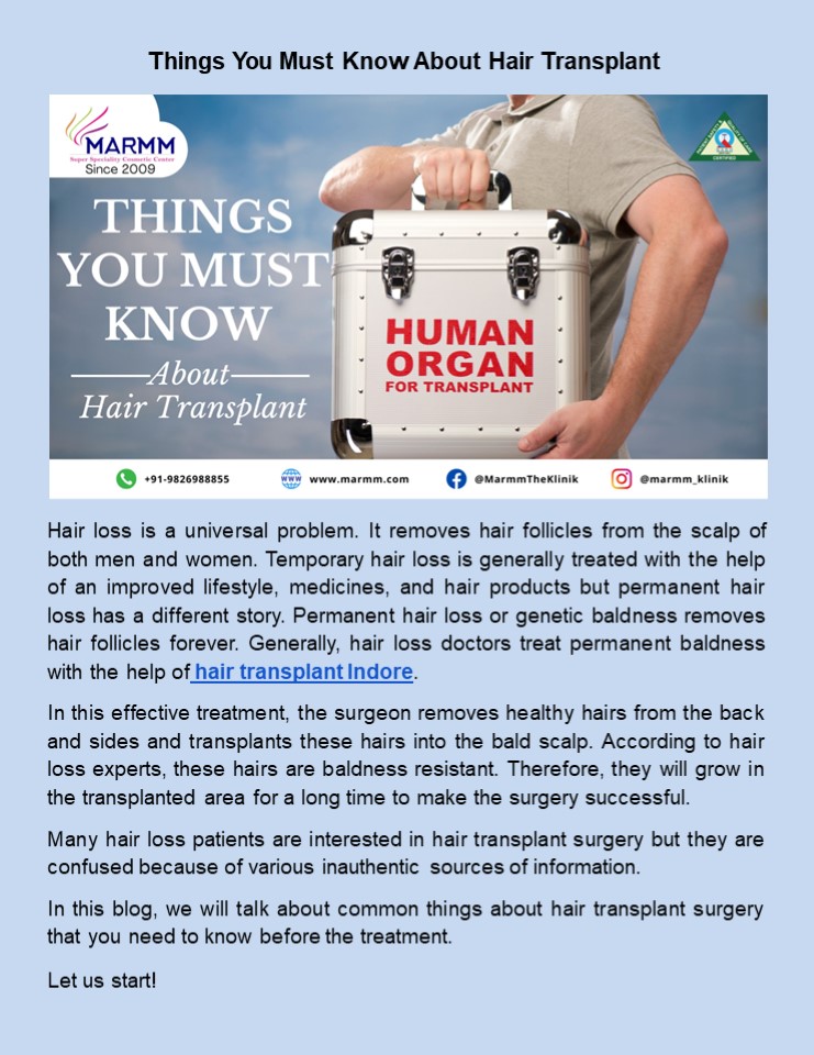 PPT Things You Must Know About Hair Transplant PowerPoint
