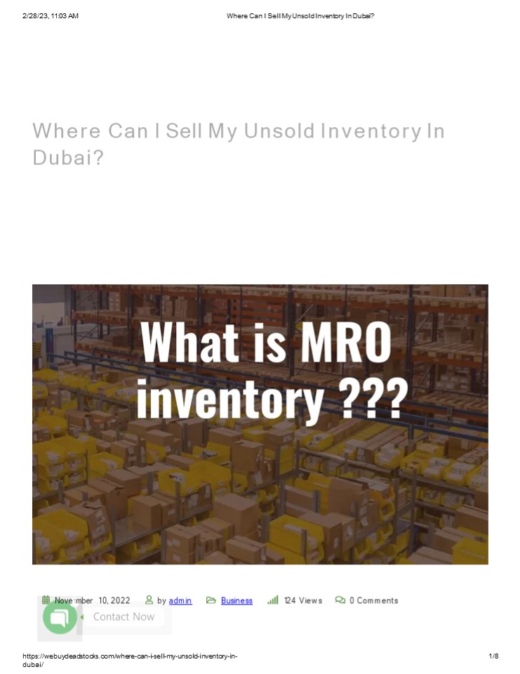 PPT Where Can I Sell My Unsold Inventory In Dubai? PowerPoint