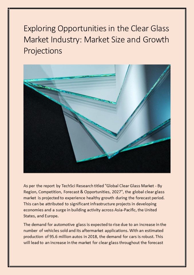 PPT Clear Glass Market Forecast Projected Growth and Opportunities