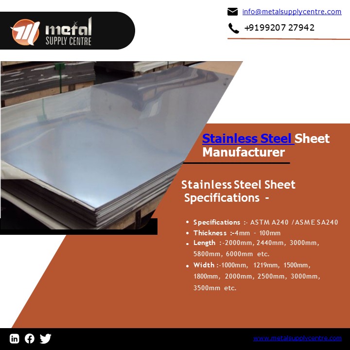 PPT Metal Supply Centre Stainless Steel Sheet Supplier, Stainless