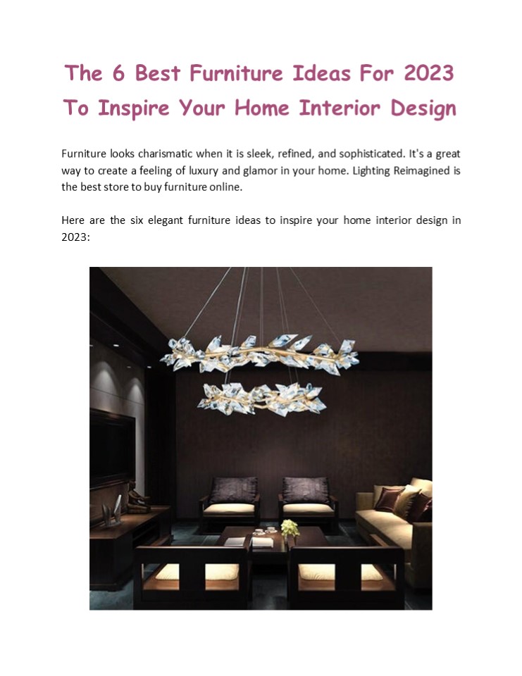 PPT The 6 Best Furniture Ideas For 2023 To Inspire Your Home Interior