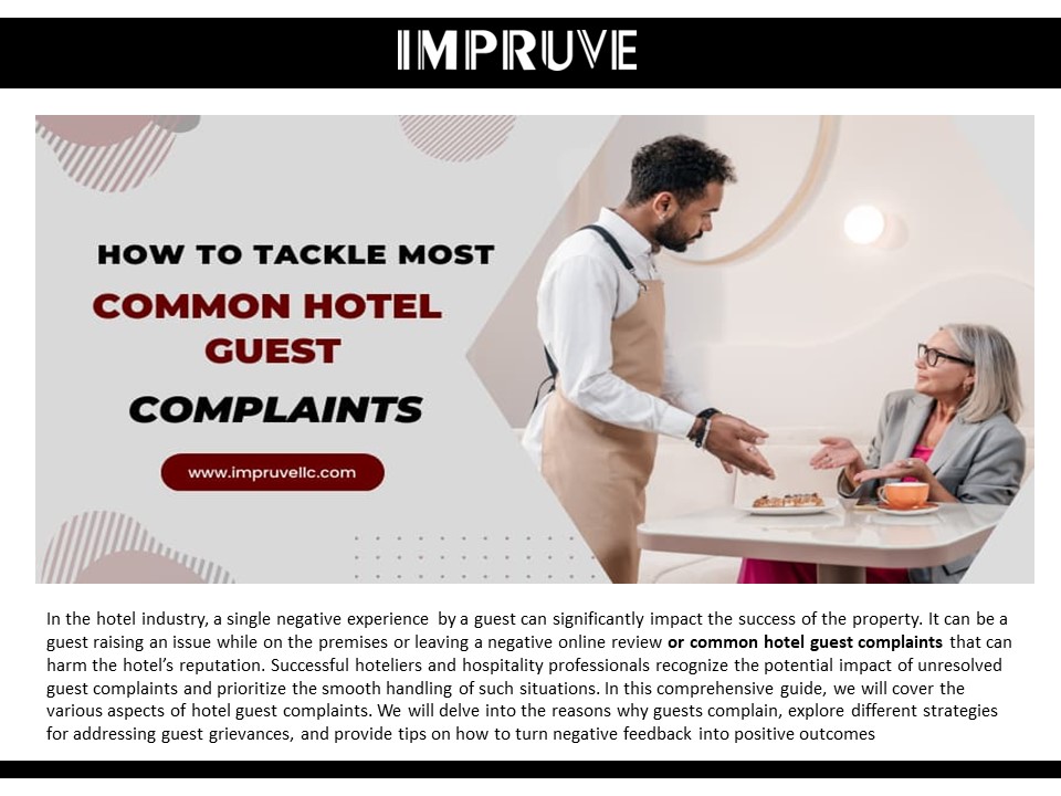 PPT How to Tackle Most Common Hotel Guest Complaints PowerPoint