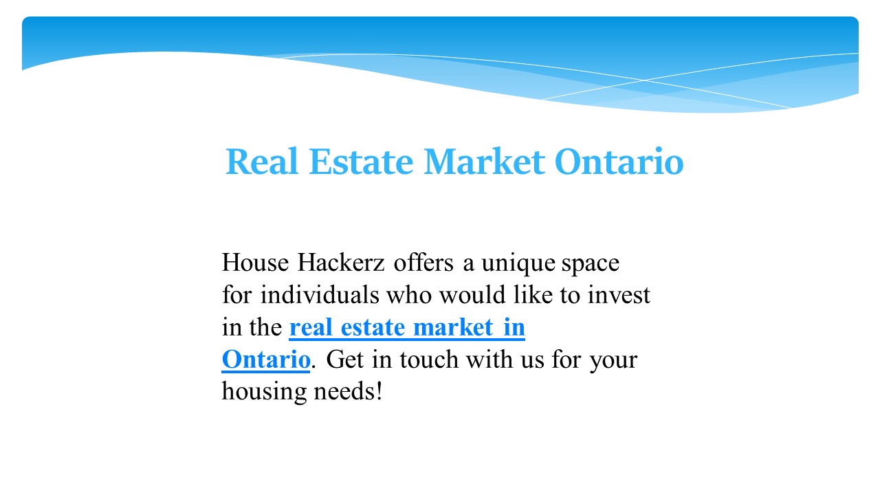 PPT Real Estate Market Ontario PowerPoint presentation free to