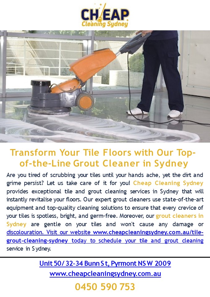 PPT Transform Your Tile Floors with Our TopoftheLine Grout Cleaner