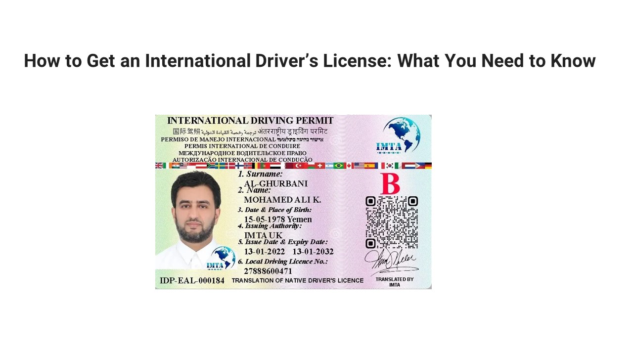 PPT How to Get an International Driver’s License What You Need to