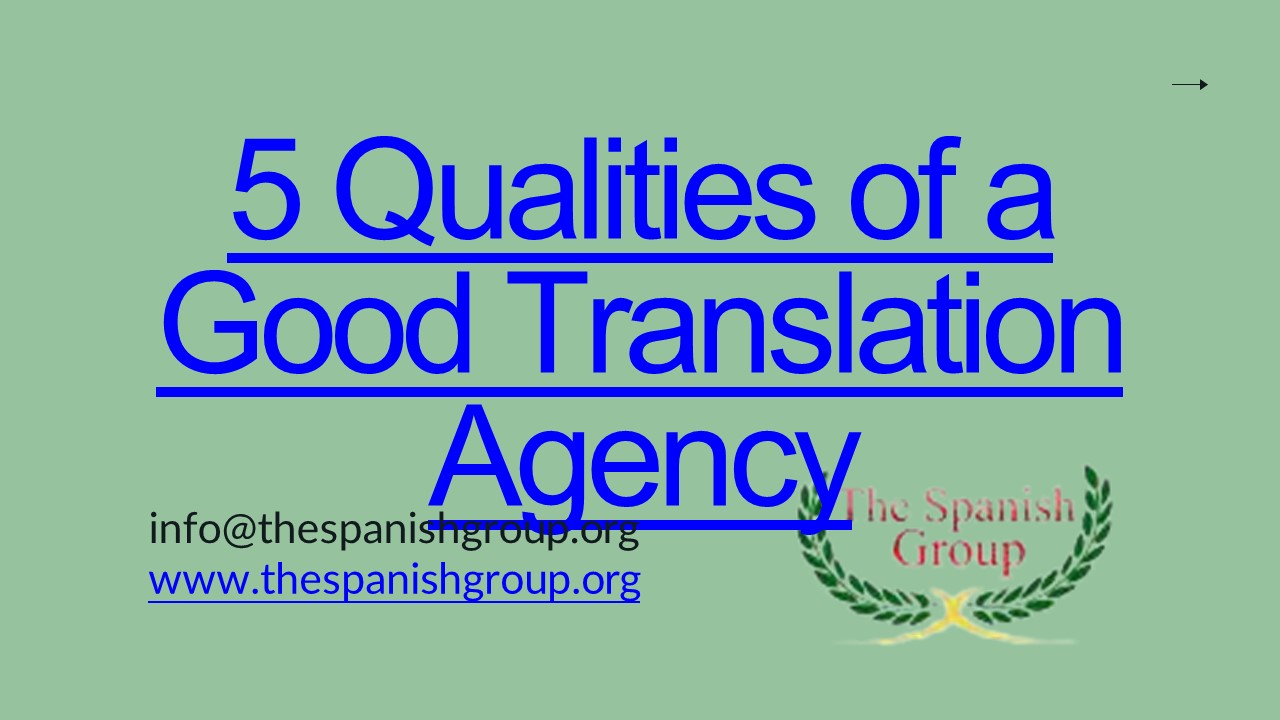 PPT 5 Qualities of a Good Translation Agency PowerPoint presentation
