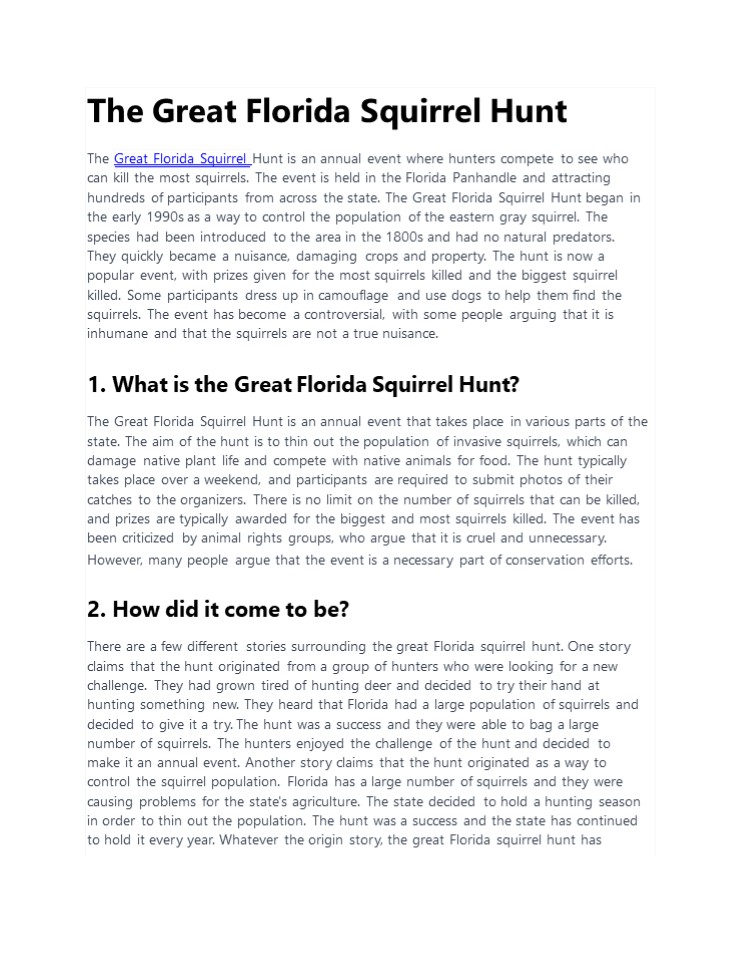 PPT The Great Florida Squirrel Hunt PowerPoint presentation free to download id 96edbfYTk1N