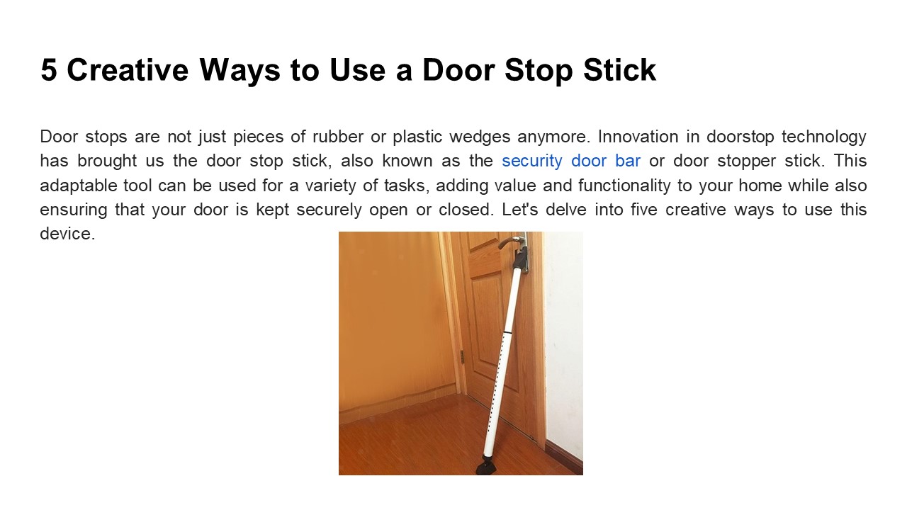 PPT 5 Creative Ways to Use a Door Stop Stick PowerPoint presentation free to download id