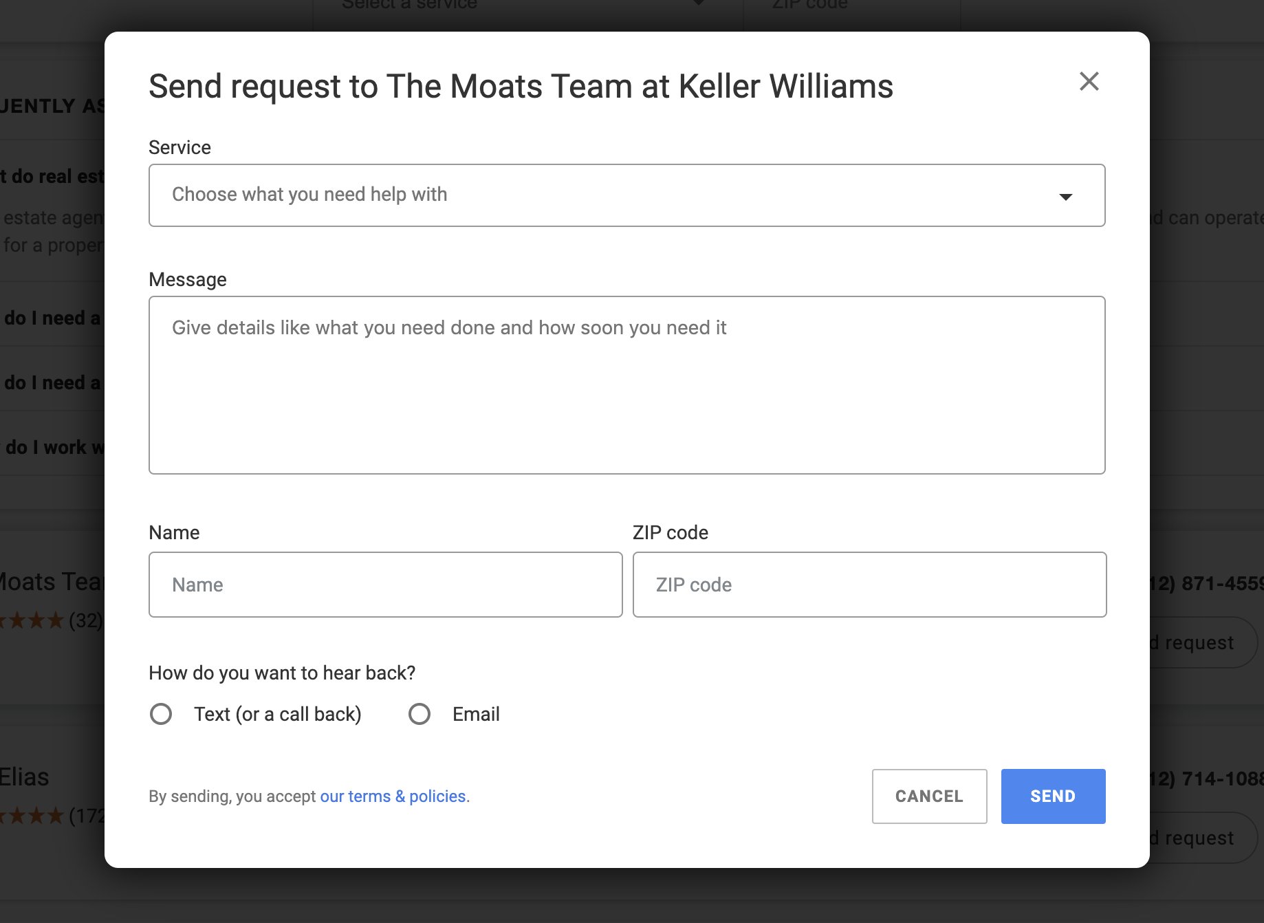 Google Local Service Ads For Realtors