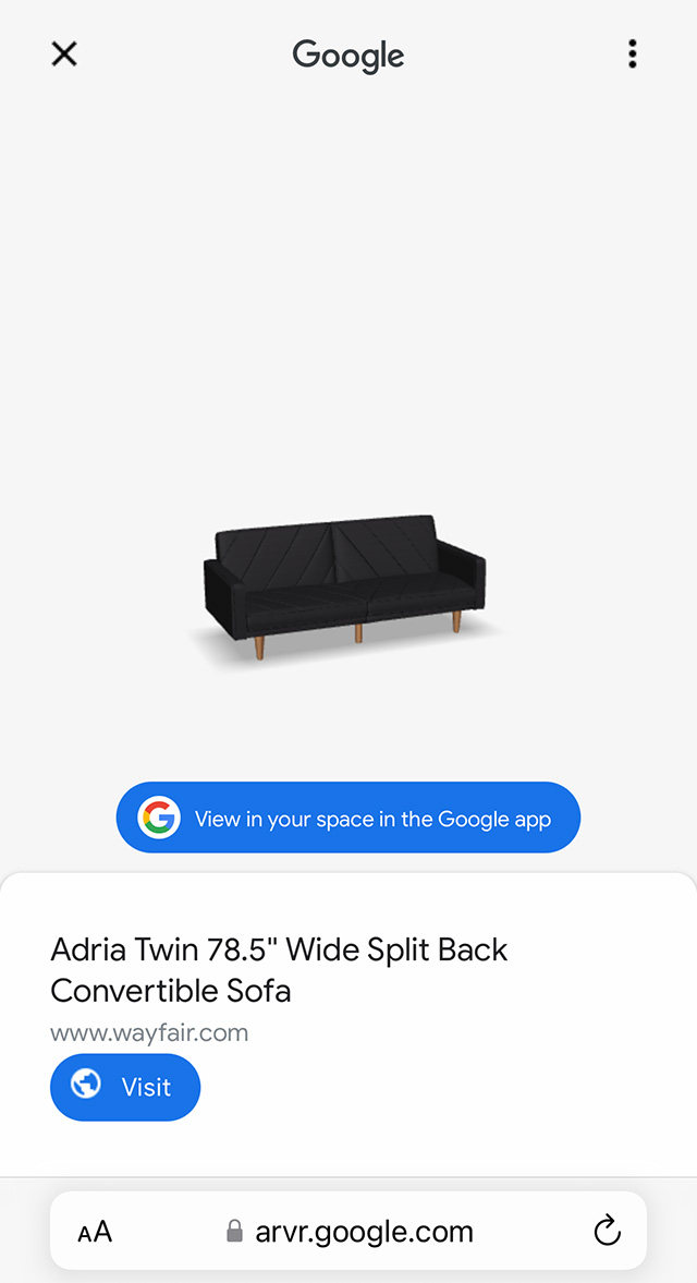 Google Search View in 3D for some Wayfair listings Review Guruu