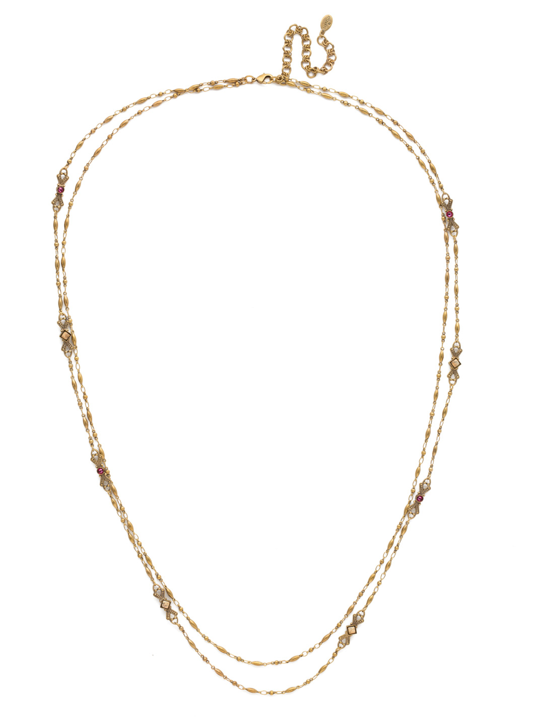 Sage Necklace in Antique Goldtone Radiant Sunrise