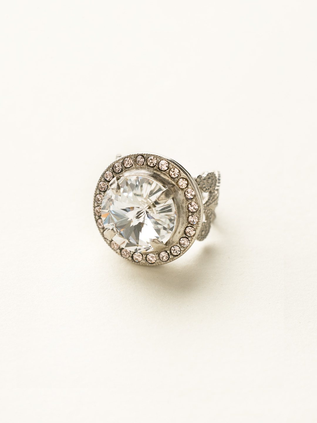 Bold Bauble Ring in Antique Silvertone Snow Bunny Sorrelli Jewelry