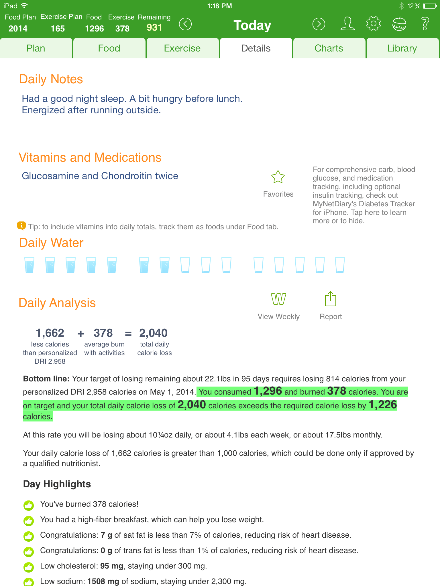 The Best iPad Food Diary and Calorie Counter App