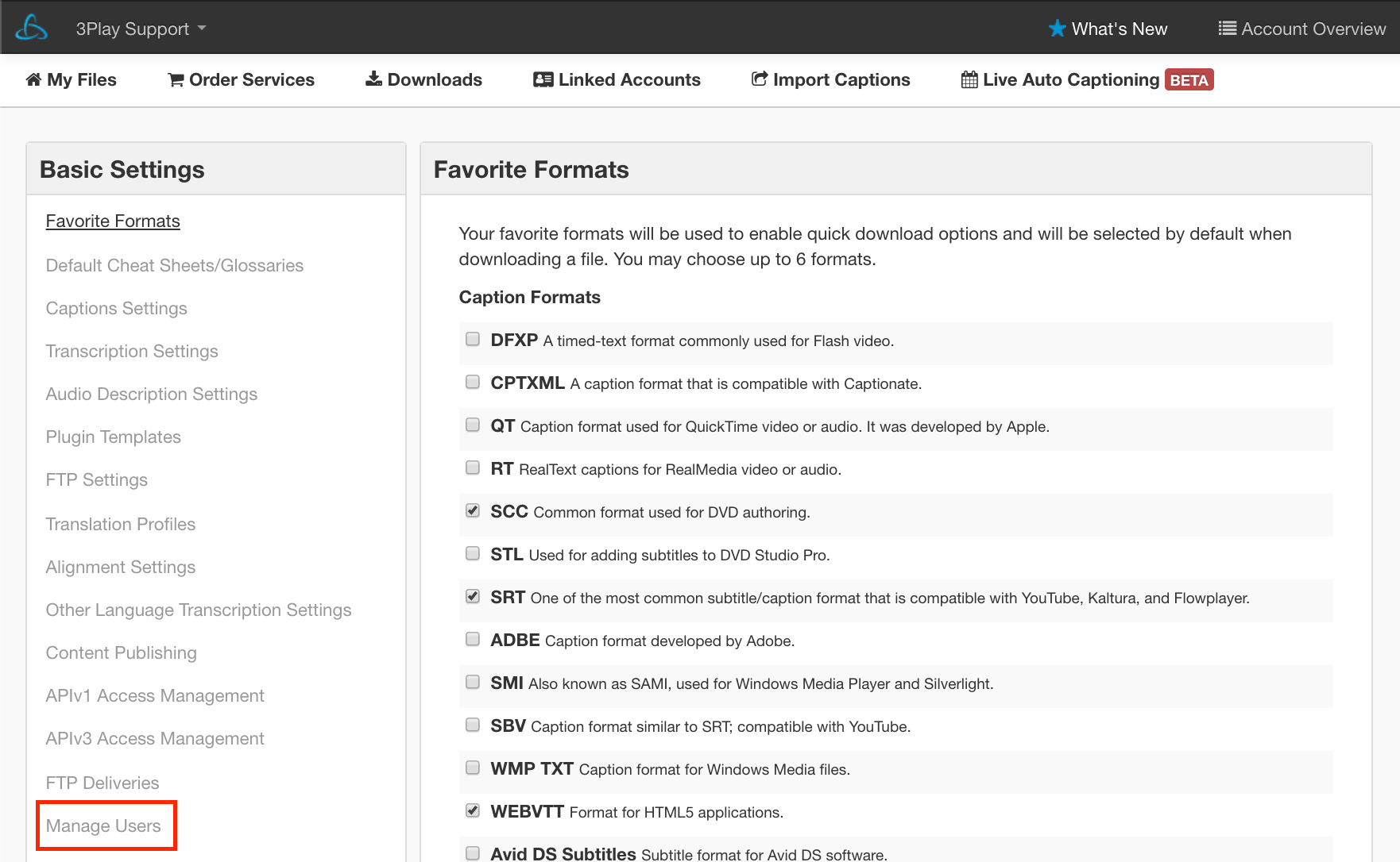 Remove User 3Play Media Support