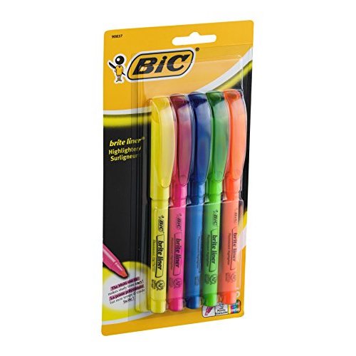 BIC USA INC BIC BRIGHT LINER HIGHLIGHTERS 5PK (Set of 24) eBay