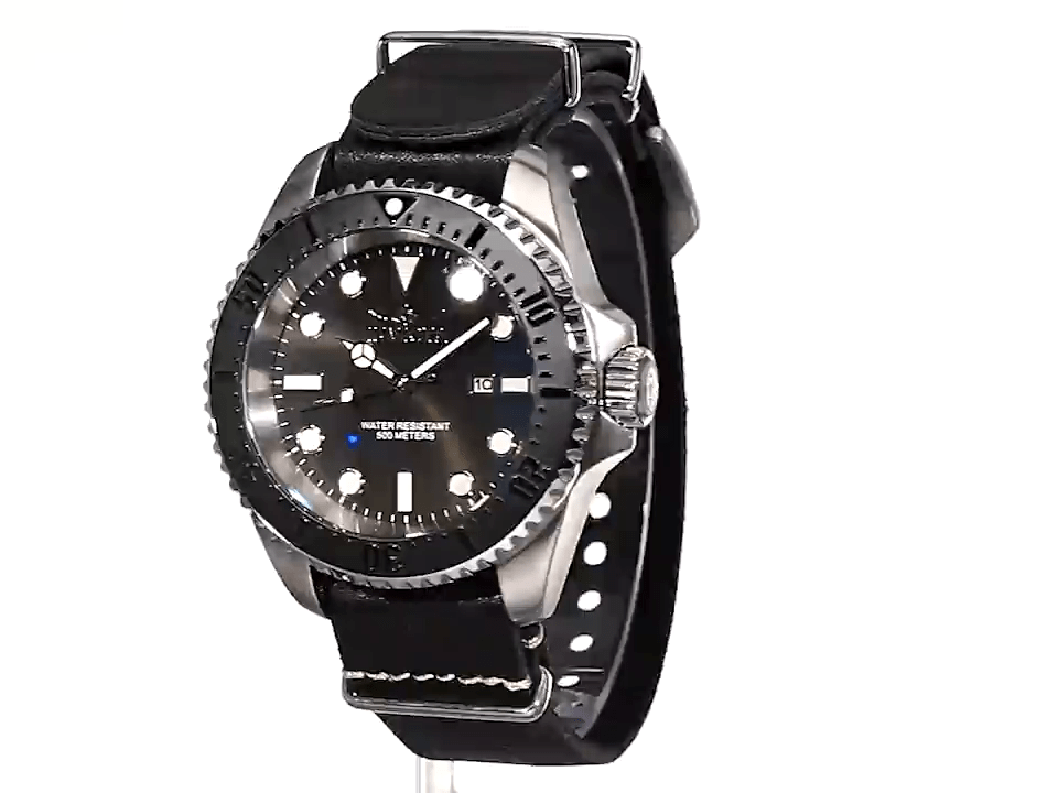 Invicta Men's Reserve Stainless Steel Watch with Black Leather Band eBay