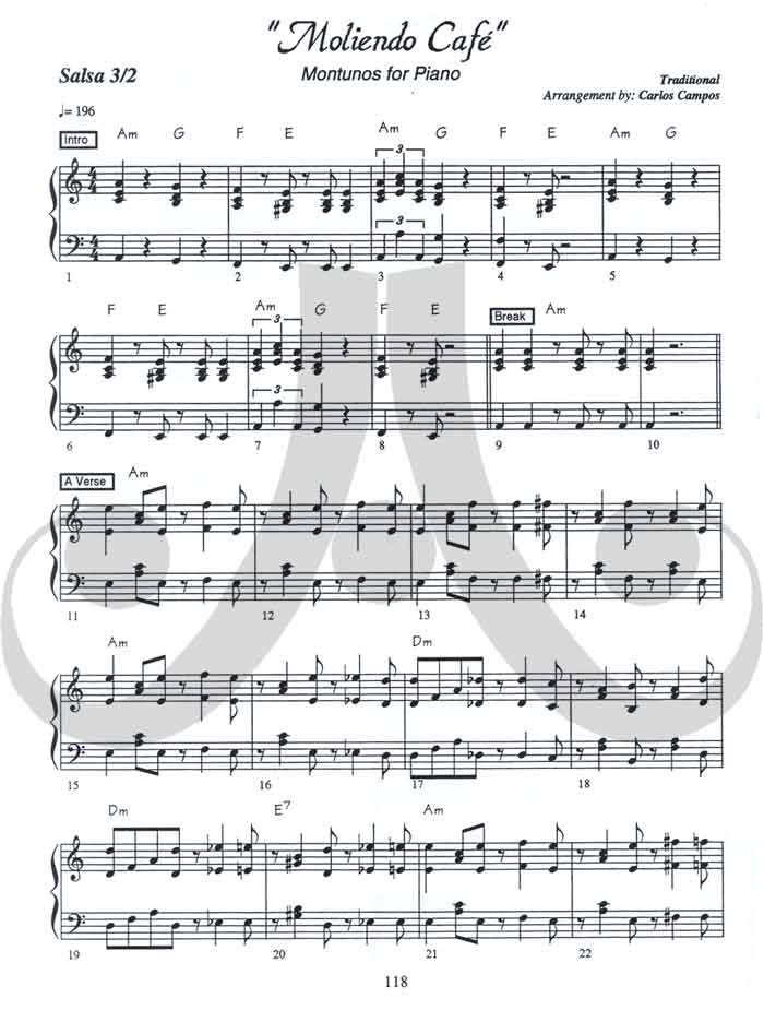 Salsa Further Adventures Piano Cd By Campos