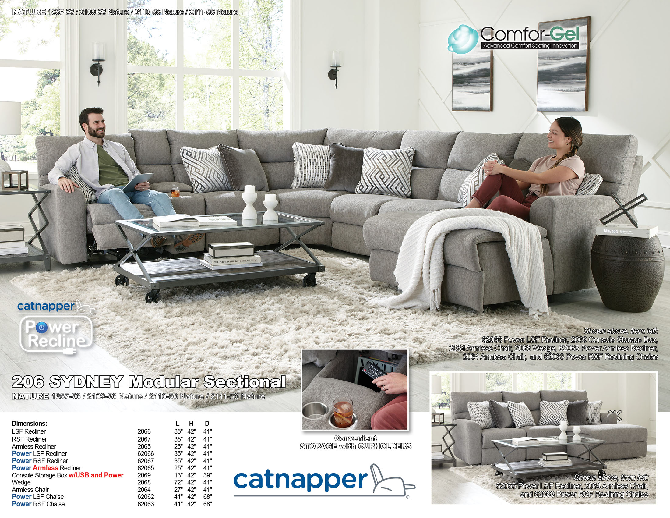 Sydney Modular Sectional (206/0) Catnapper
