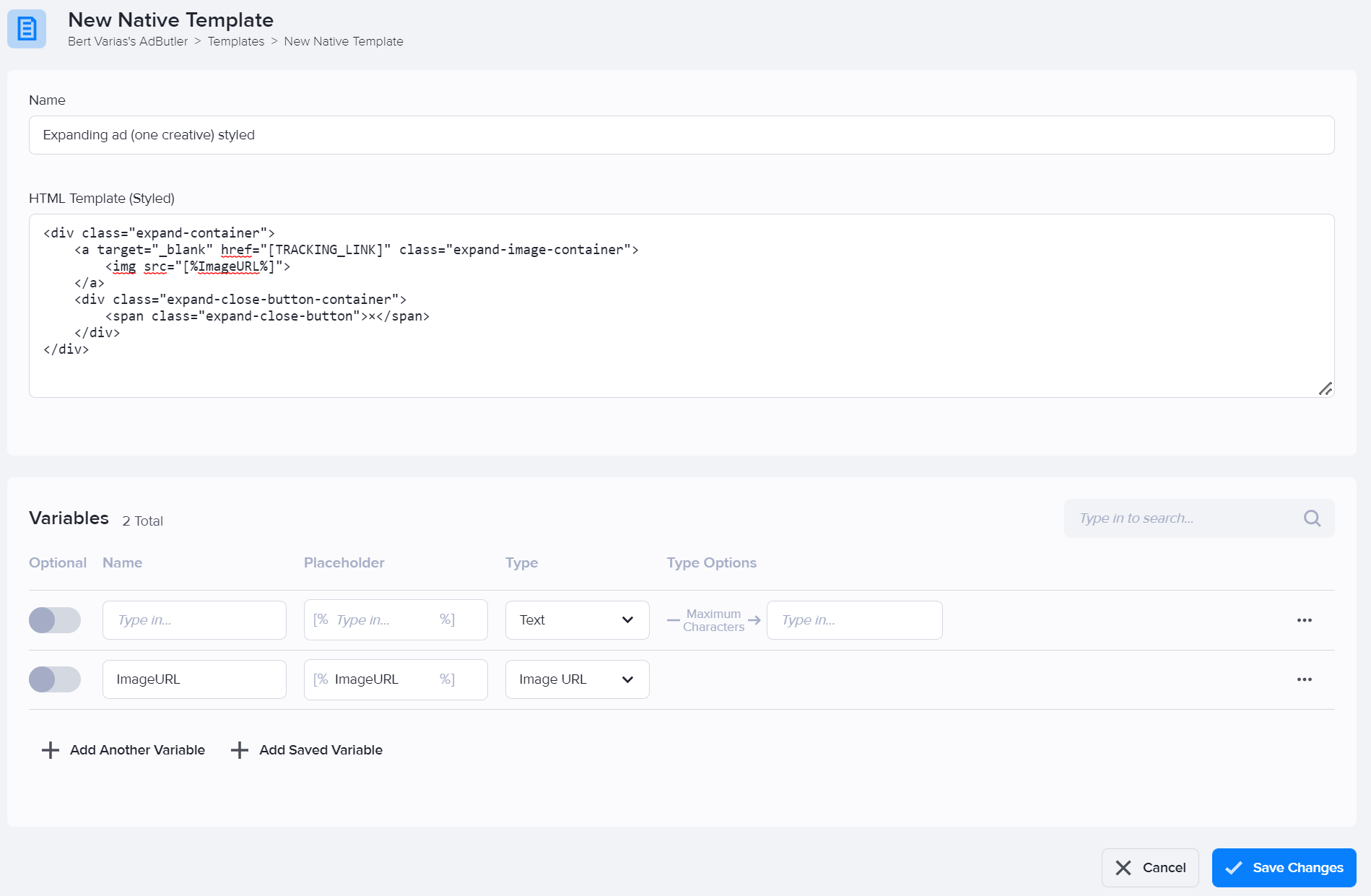 How to make styled native expanding ads (one creative)