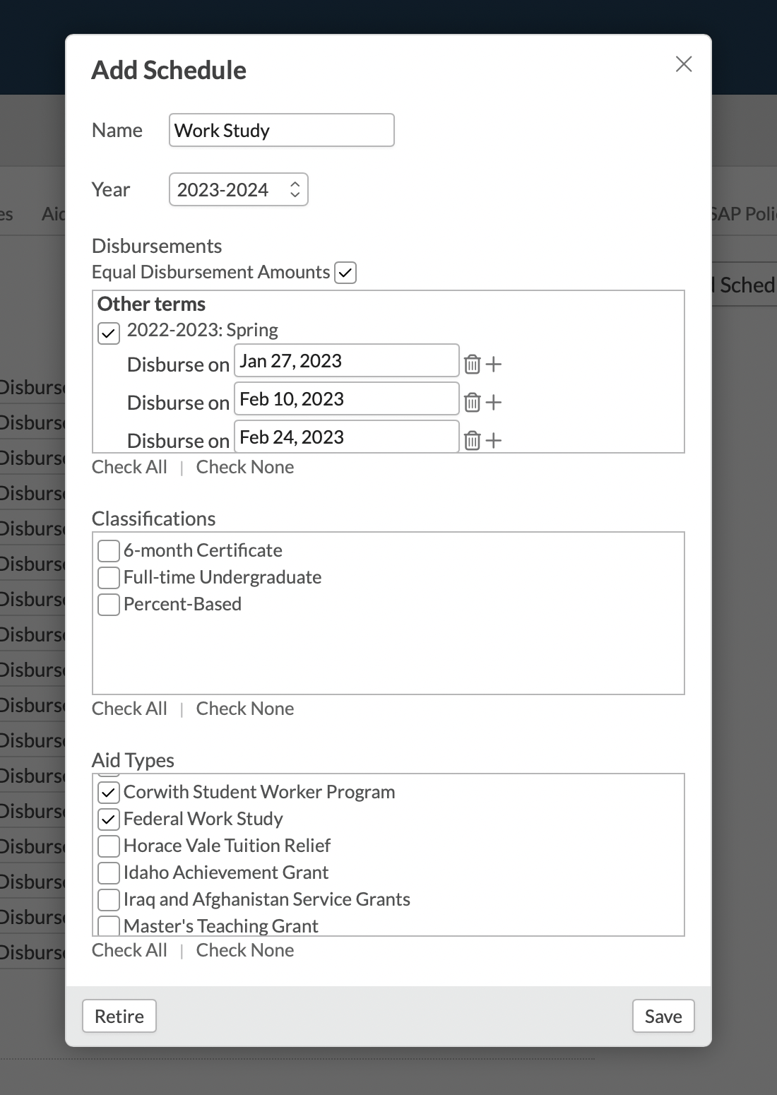 Work Study Awards (including Federal Work Study) Populi Knowledge Base