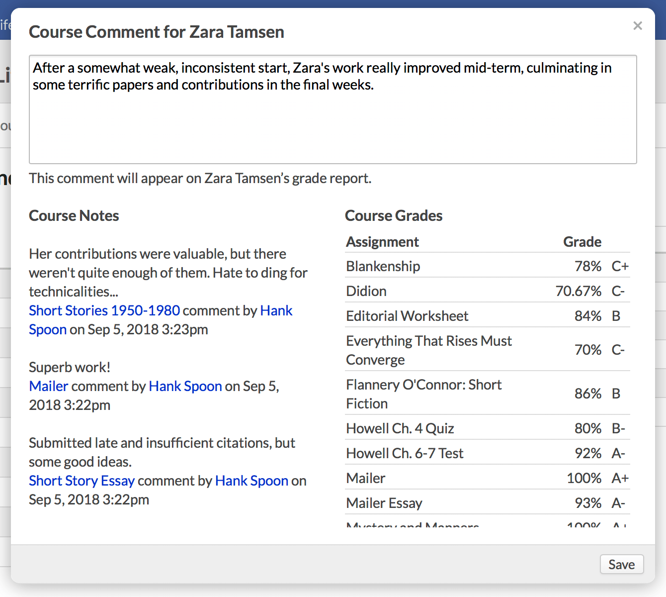 Entering final grades Populi Knowledge Base
