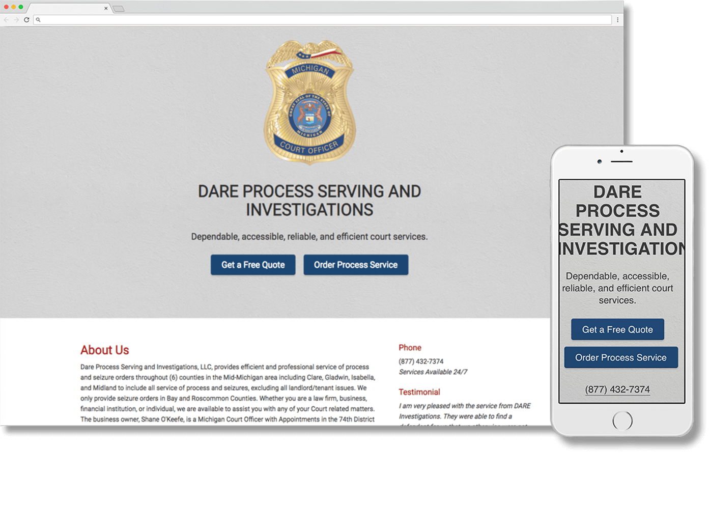 Custom Private Investigator Websites Gallery