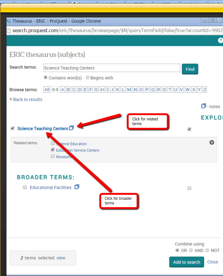 ERIC Thesauri Eberly Center Education and Psychology Databases CMU