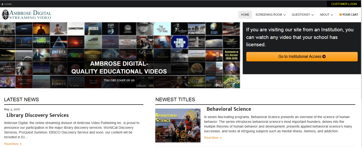 Ambrose Video Streaming Media Sources LION Guides at Albright College