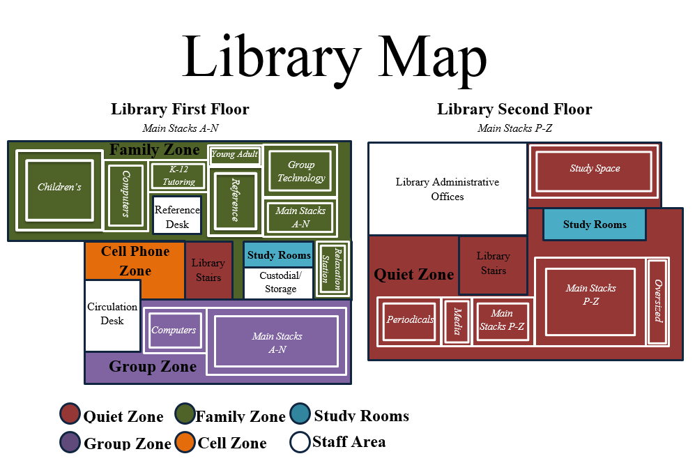 Areas of the Library Library Hours, Locations, and Calendar