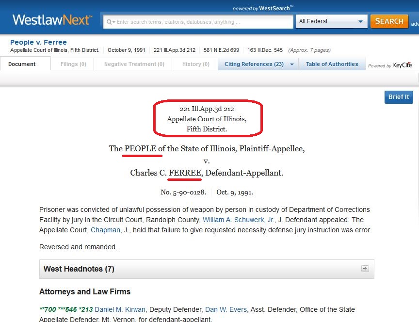 Legal Citations CJS 208 Criminal Law (Zywiec) Guides at Milner