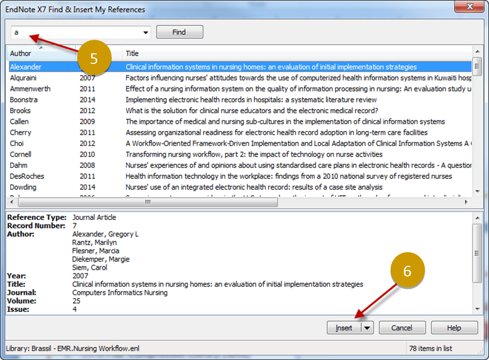References in Word EndNote LibGuides at Wake Forest School of Medicine