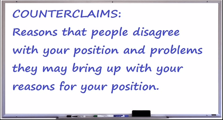 Refuting the Opposing Claim 7th Grade Argumentative Writing