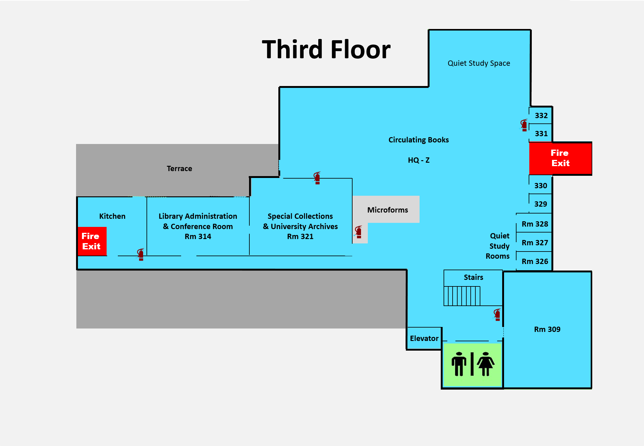 Library Floor Plans Emergency Plan for Nelson Poynter Memorial