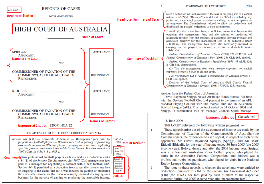 2 Structure of a Case Self Paced Lesson Case Law Subject Guide