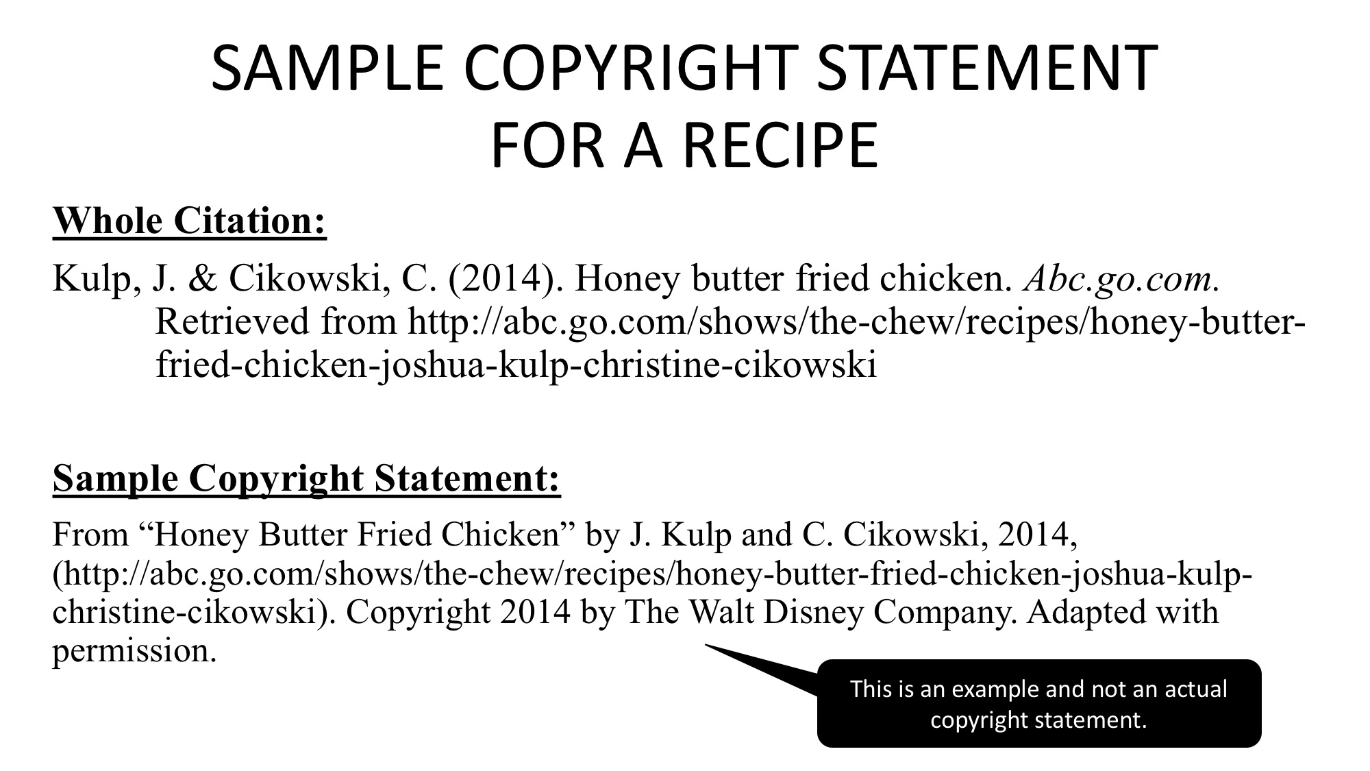 Copyright Statement Sample Master of Template Document