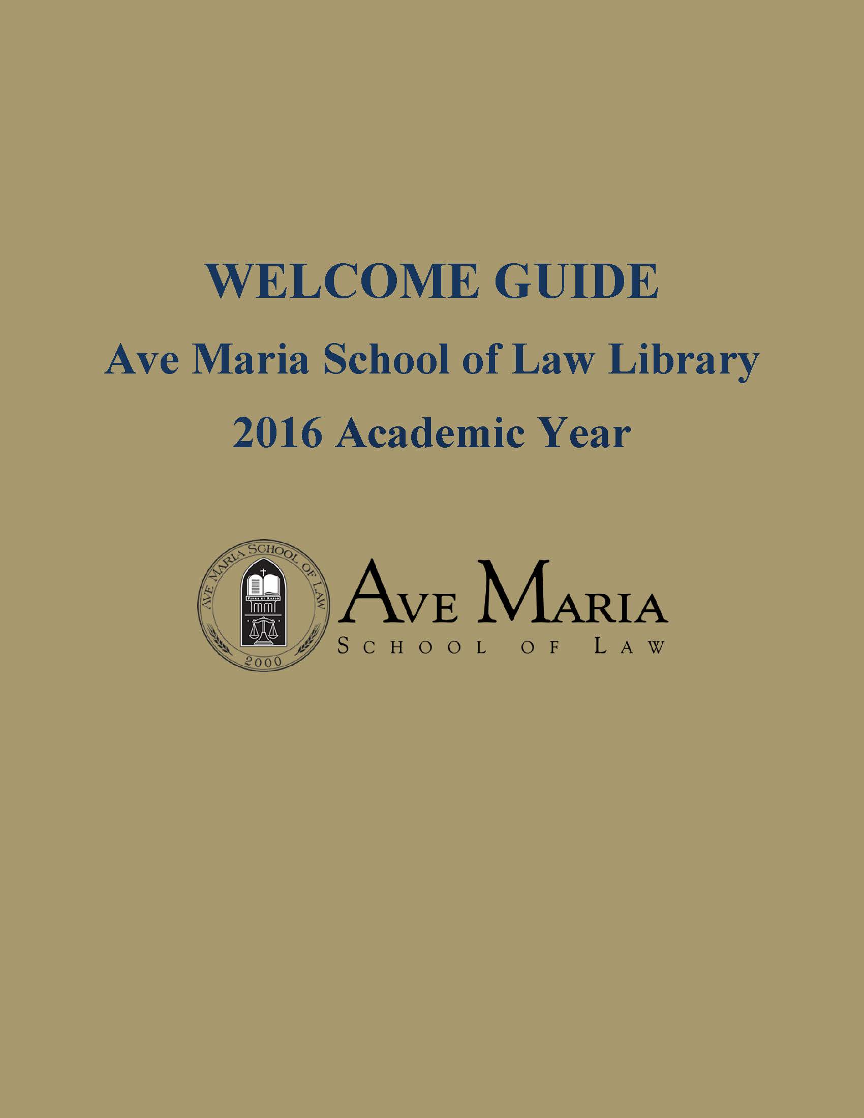 Ave Maria Law Library Guide Home Ave Maria Law Library