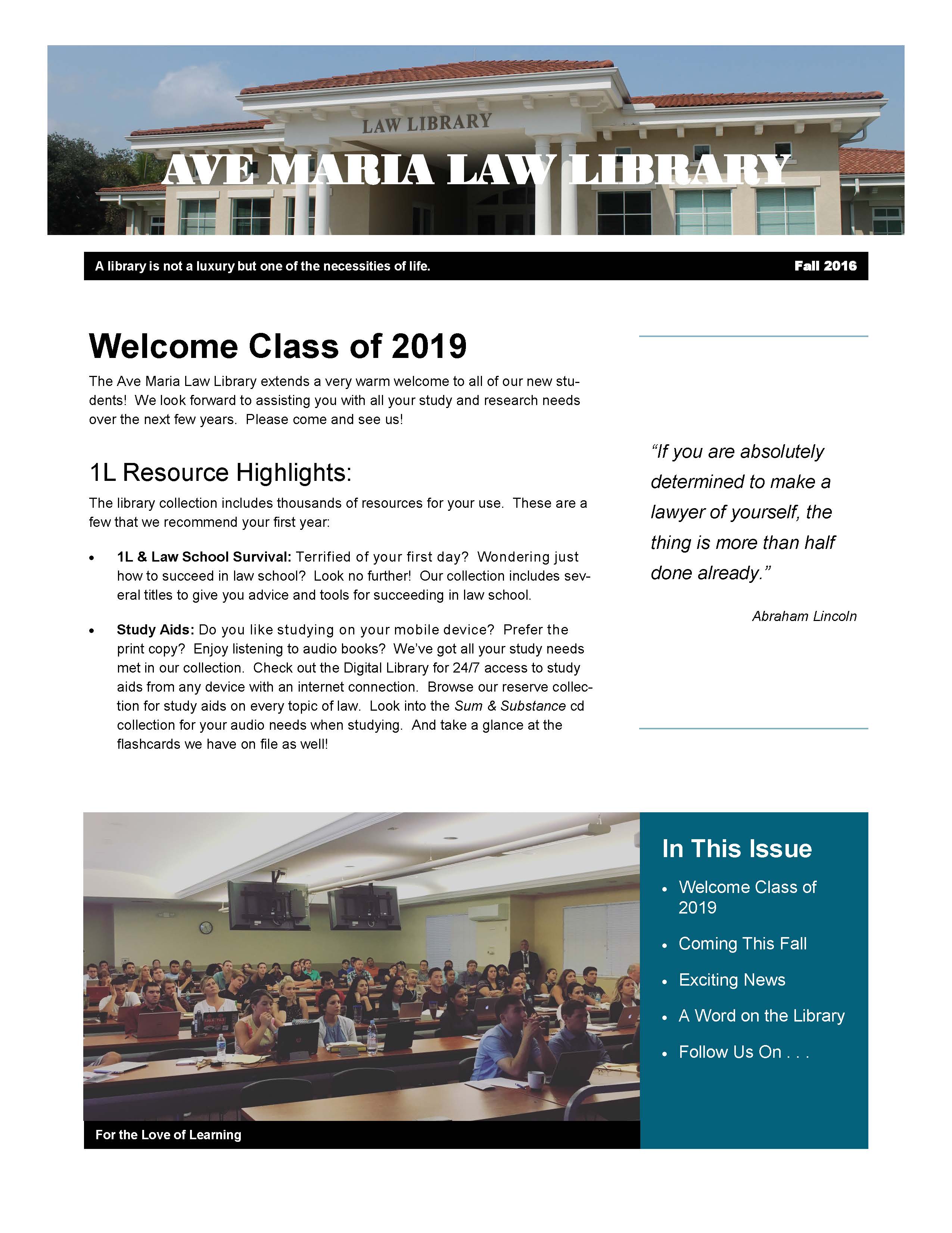 Ave Maria Law Library Guide Home Ave Maria Law Library