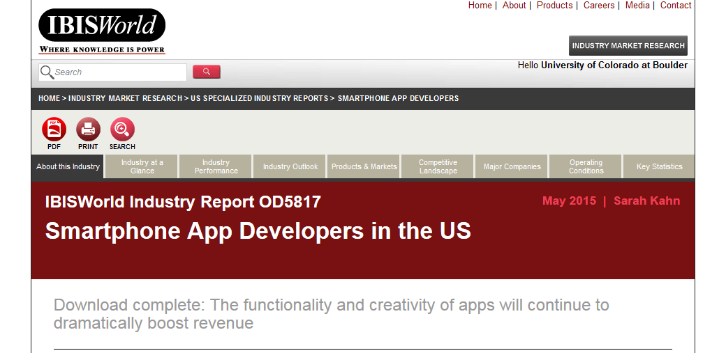 Reports Citing Business Information Research Guides at