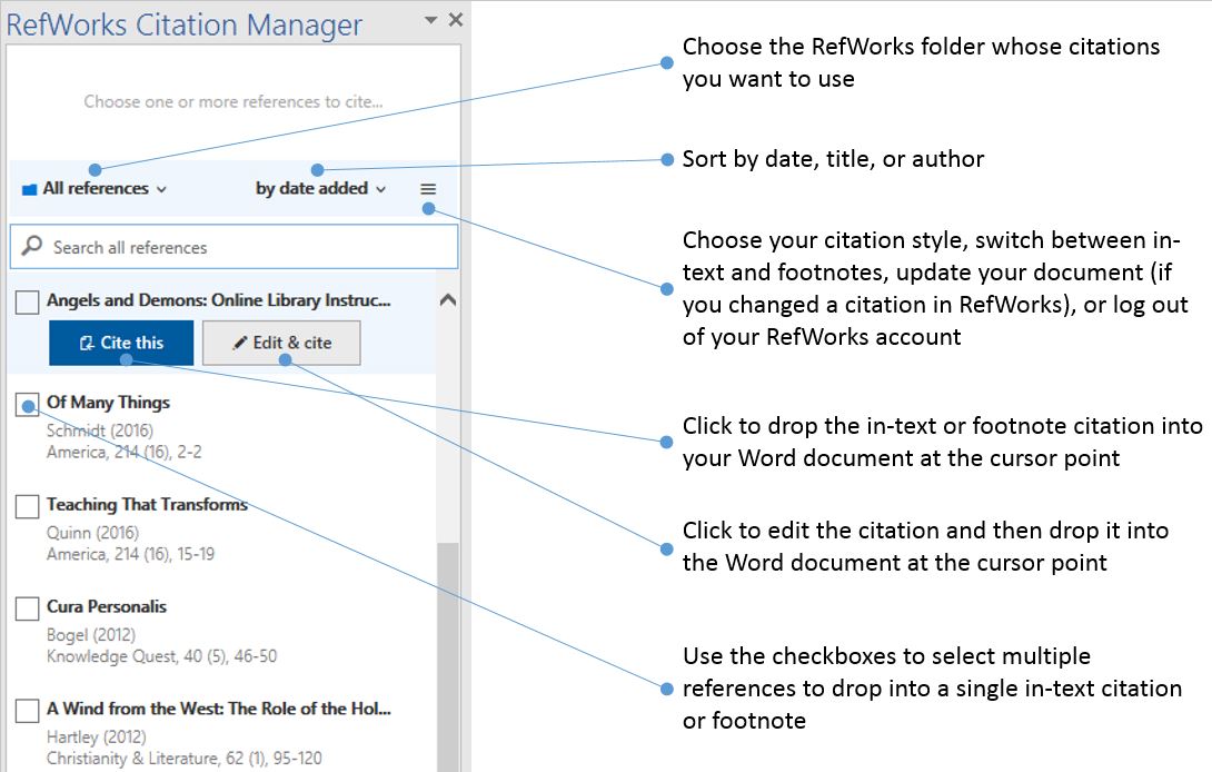 How To Use Refworks Write And Cite For Mac