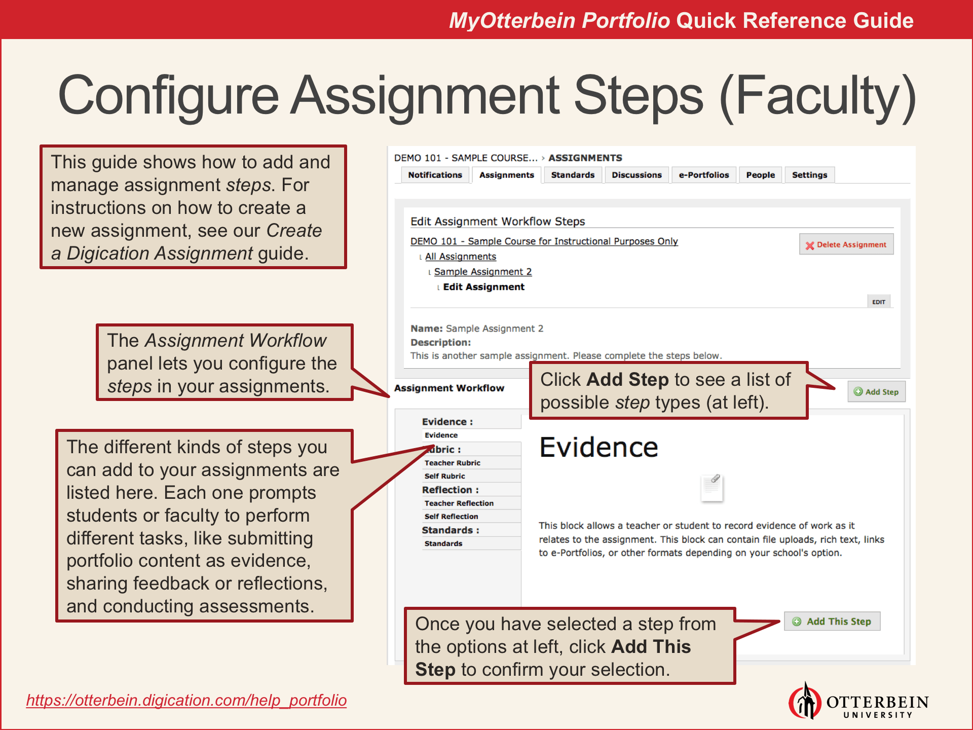 The MyOtterbein Portfolio ePortfolios with Digication at Otterbein