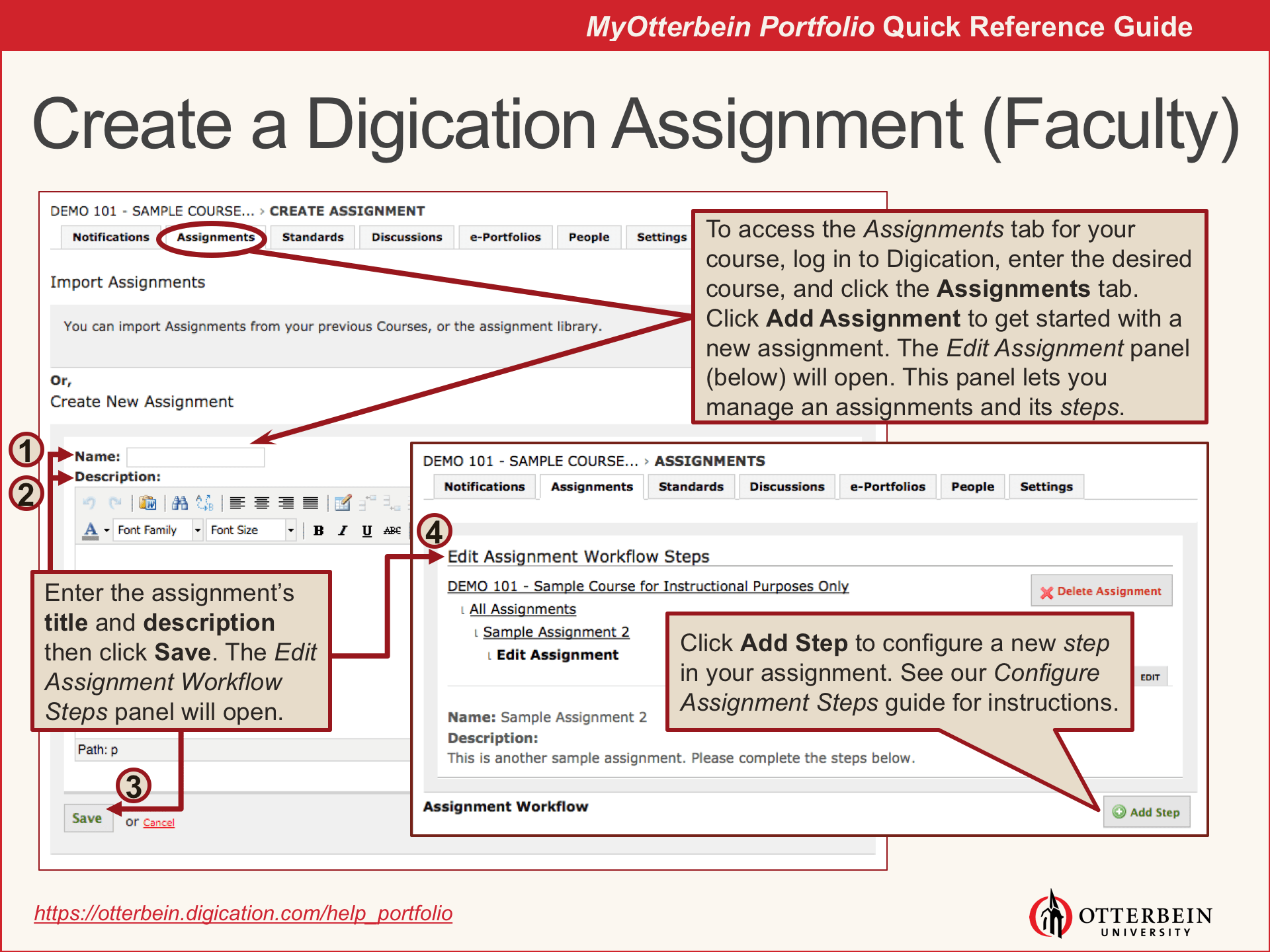 The MyOtterbein Portfolio ePortfolios with Digication at Otterbein
